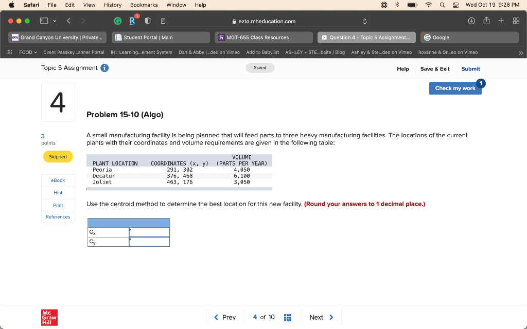 A small manufacturing facility is being planned