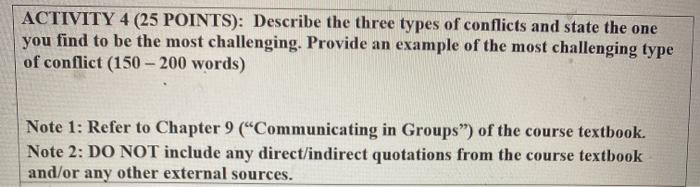 ACTIVITY 4 (25 POINTS): Describe the three types