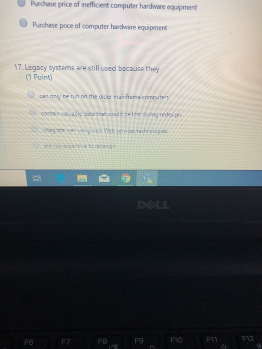 Purchase price of inefficient computer hardware