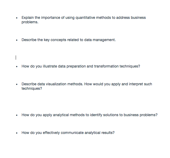 Explain the importance of using quantitative