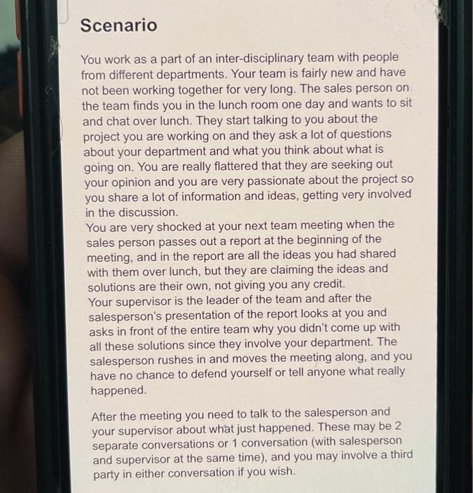 Instructions Involving your entire team, you are