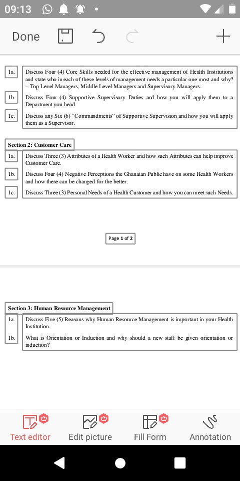 please these are health management questions