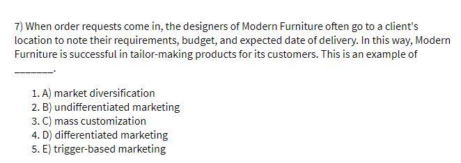 7) When order requests come in the designers of