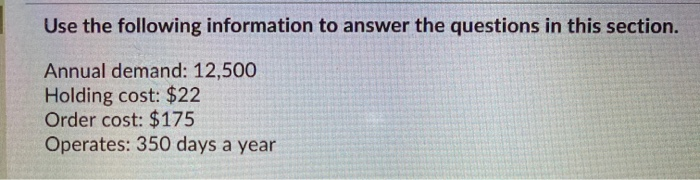 what is the econimic order quanity ? how many