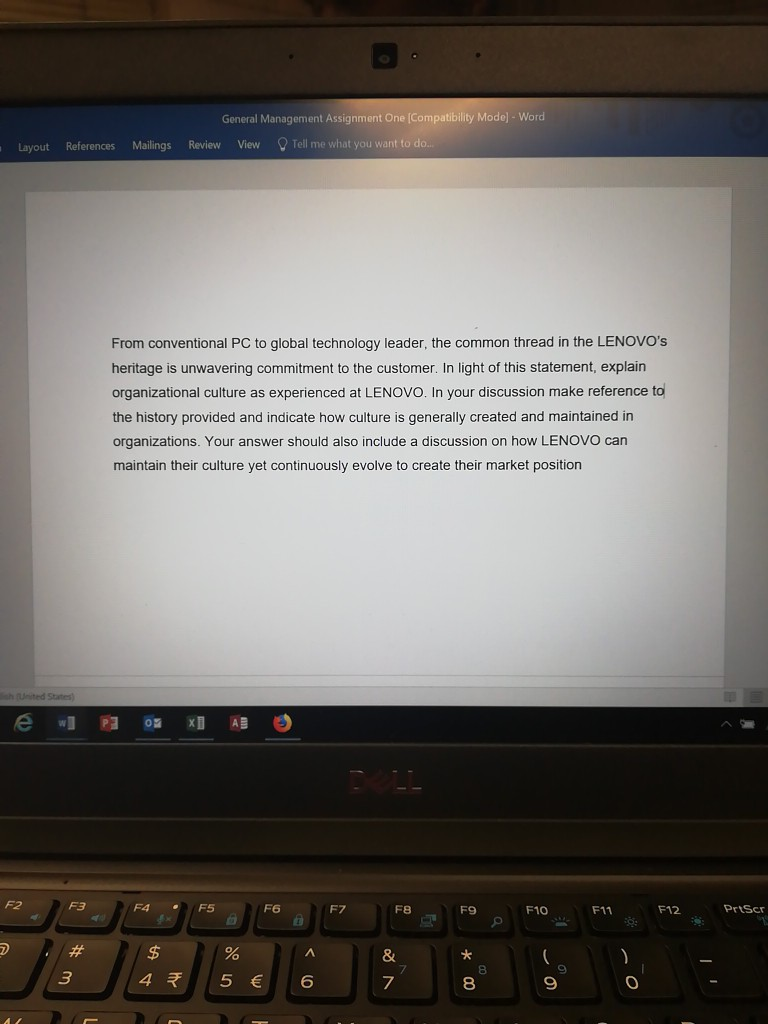 General Management Assignment One [Compatibility