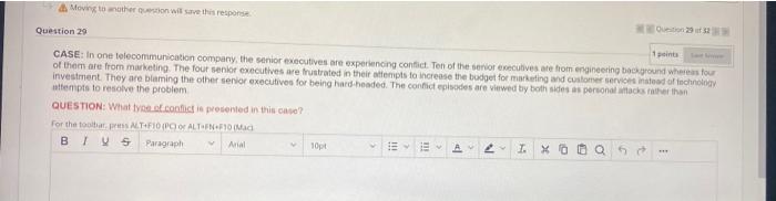 Moving to another question will save this