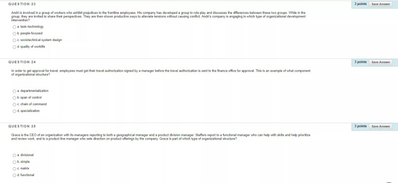 3 points Save Answer QUESTION 25 Andi is involved