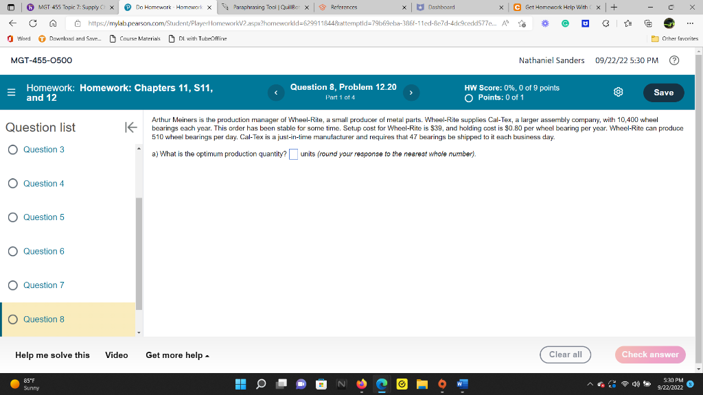 Please help me solve Arthur Meiners is the