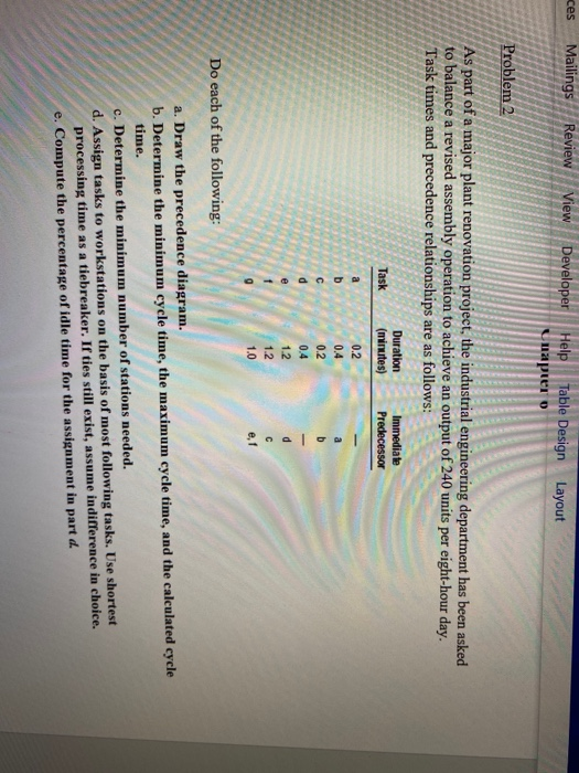 ces Mailings Review View Developer Help Table