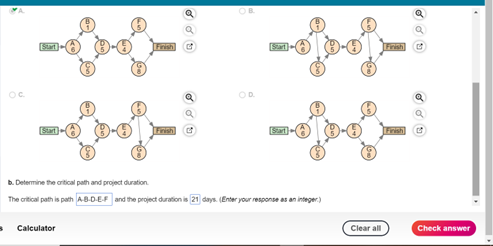 a. Chocise the correct network diagram for this