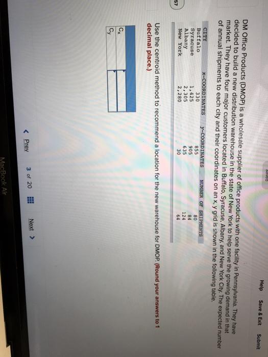 Seved Help Save & Exit Submit DM Office Products