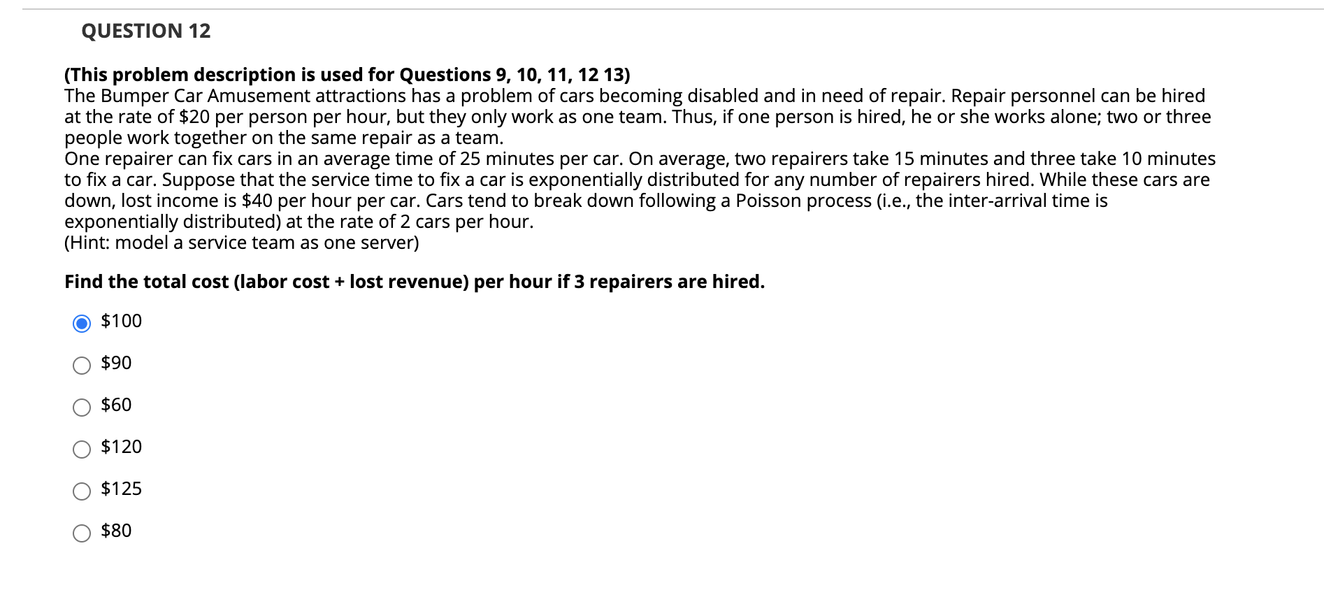 QUESTION 12 (This problem description is used for