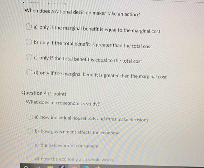 When does a rational decision maker take an