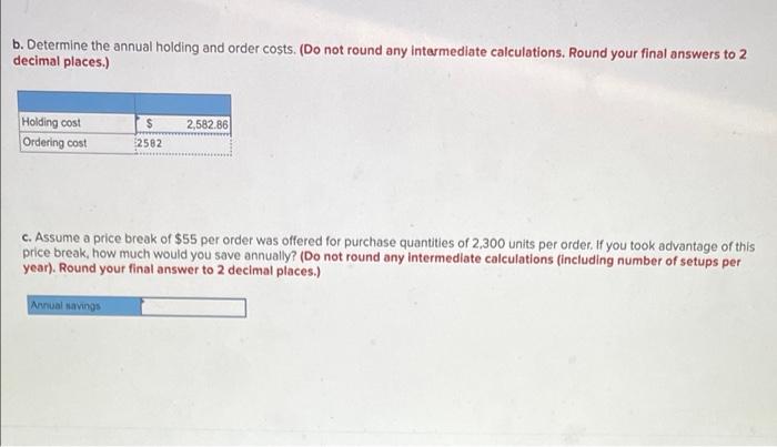 Given the following information, formulate an