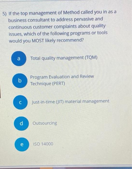 1) Taking a lesson from Method, in forming a