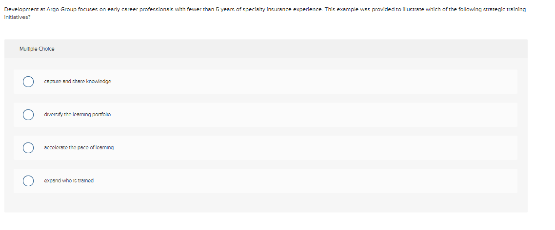 Development at Argo Group focuses on early career