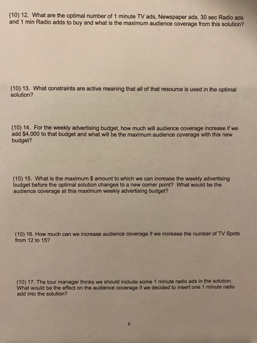 Consider the following linear programming problem