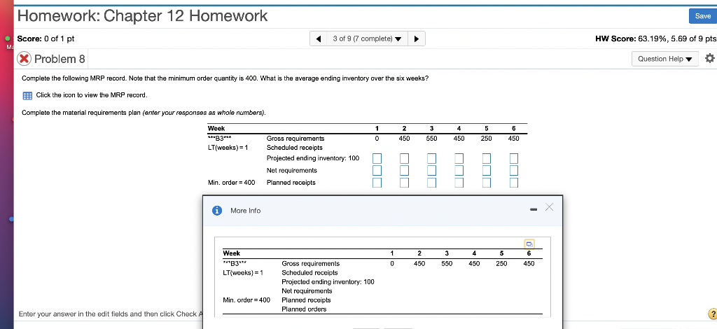 I also need the planned orders for week 1 through