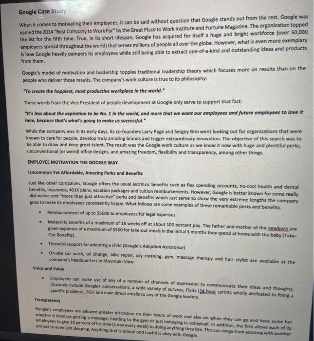 put references in harvard style Google Case Study