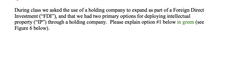 During class we asked the use of a holding