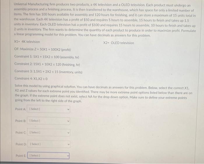 X1= 4K television Universal Manufacturing firm