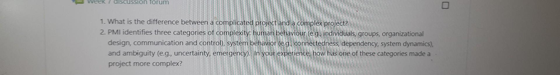 1. What is the difference between a complicated