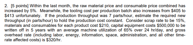 2. [5 points] Within the last month, the raw