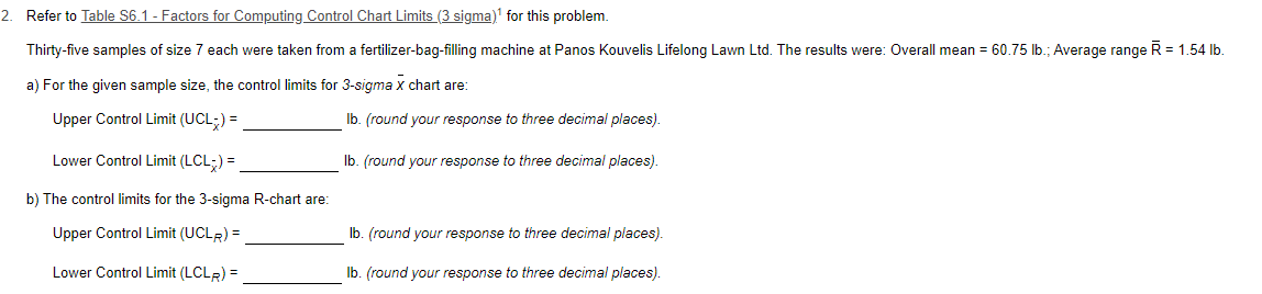 2. Refer to Table 86.1 - Factors for Computing