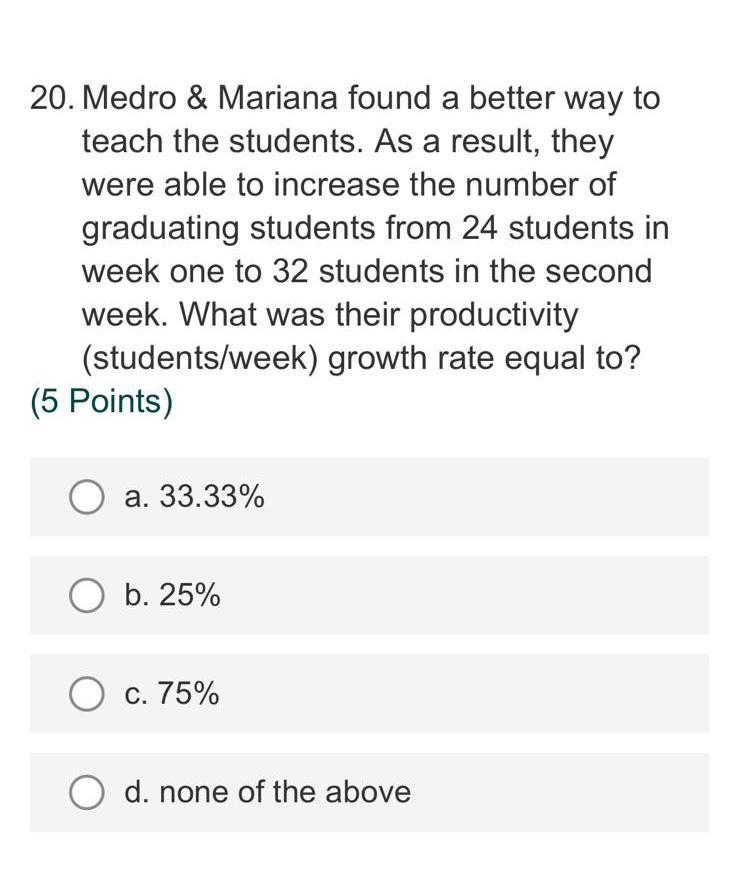 Please I need 1 line explanation for each answer