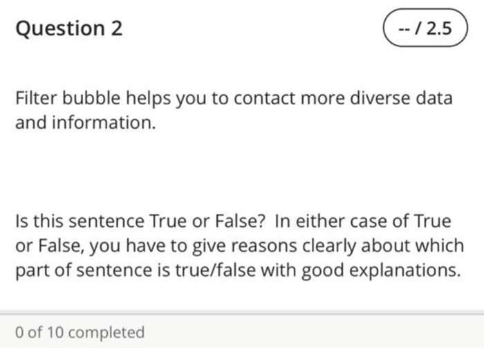 please answer the question quickly! Question 1 --