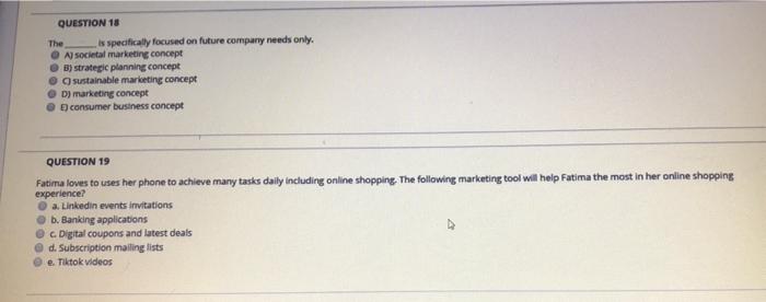 QUESTION 18 The is specifically focused on future