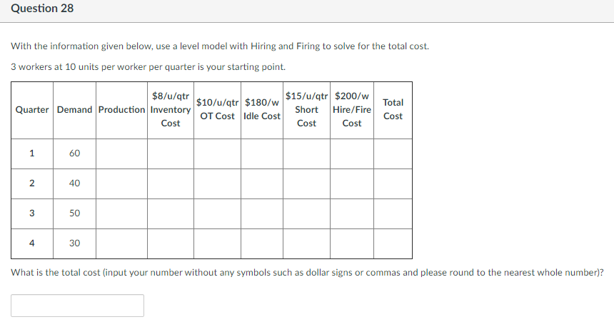 With the information given below, use a level