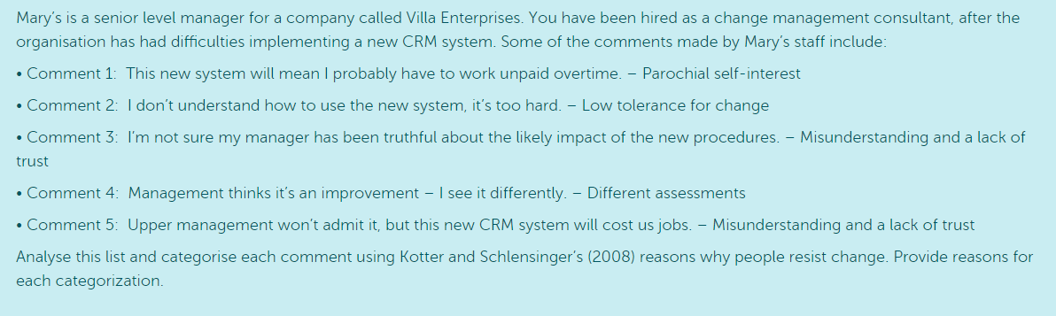 Mary's is a senior level manager for a company