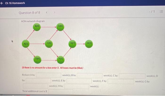 + Ch 16 Homework < - / 1 Question 8 of 8 View