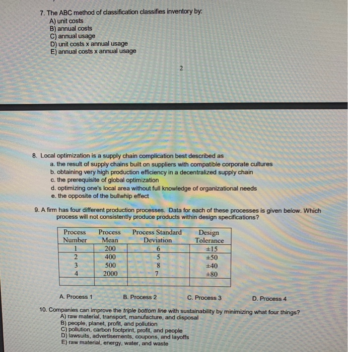7,8,9,10 7. The ABC method of classification