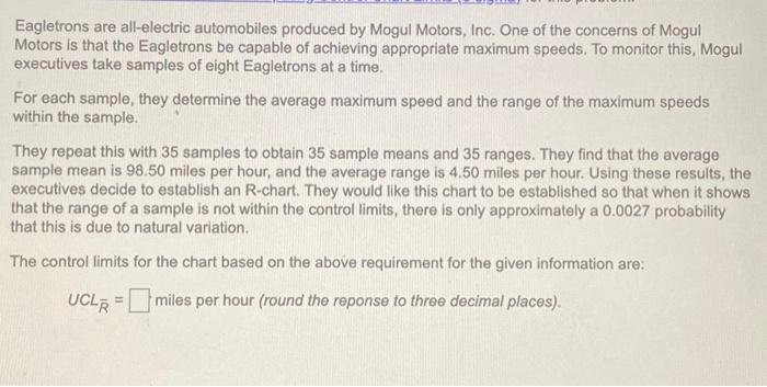 Eagletrons are all-electric automobiles produced