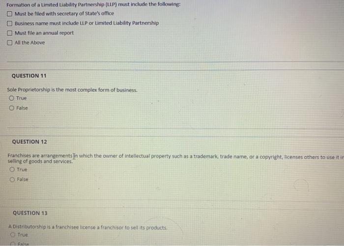 Formation of a Limited Liability Partnership