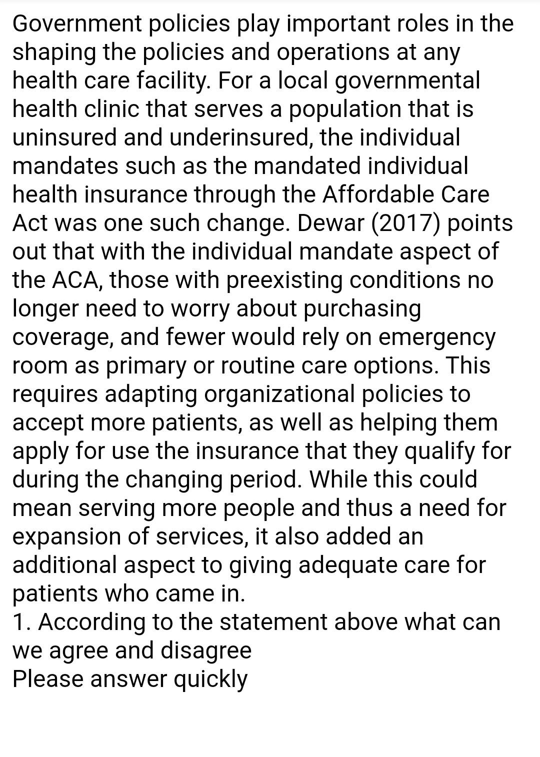 Government policies play important roles in the