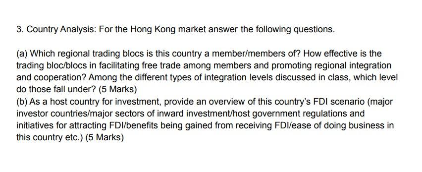 3. Country Analysis: For the Hong Kong market