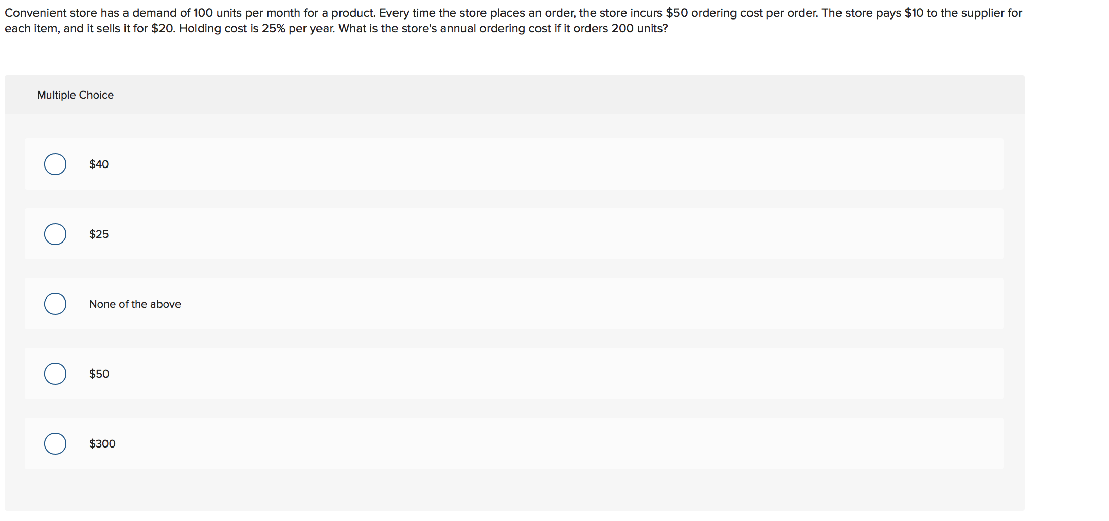 A supply chain consists of the following: Company