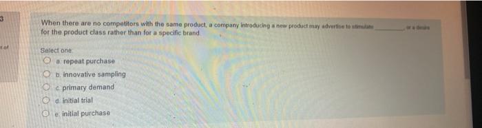 When there are no competitors with the same