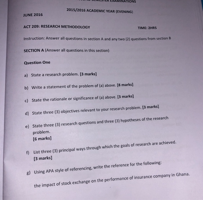 IONS 2015/2016 ACADEMIC YEAR (EVENING) JUNE 2016