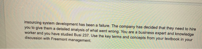 Question 2. Freemont is a large manufacturing