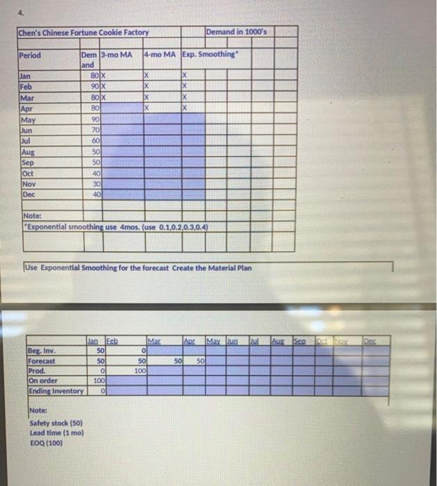 please see attachment 4. Chen's Chinese Fortune