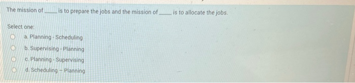 The mission of is to prepare the jobs and the