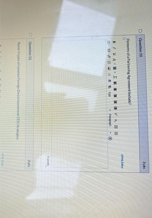 D Question 10 Elements of a Partnering Agreement