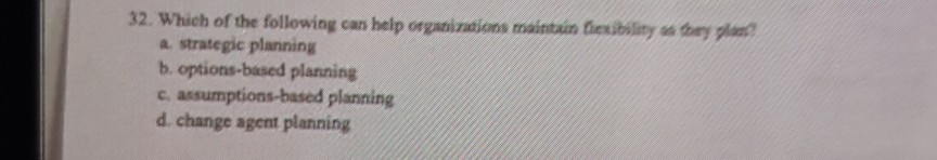 32. Which of the following can help organimalons