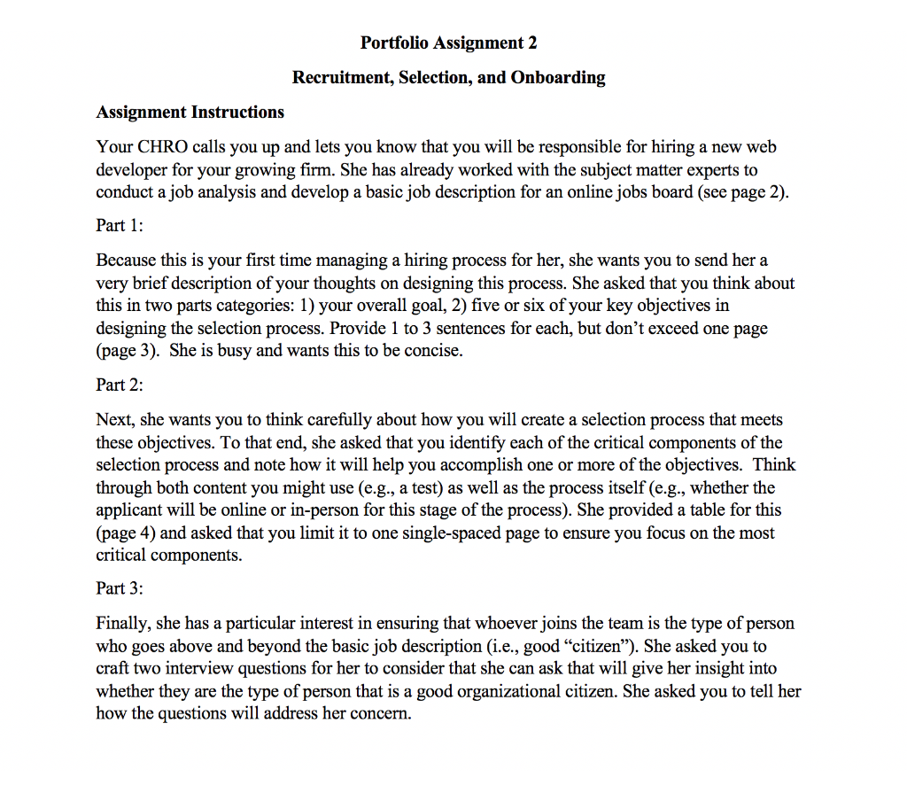 Part 3: Interview Questions Question 1: Question