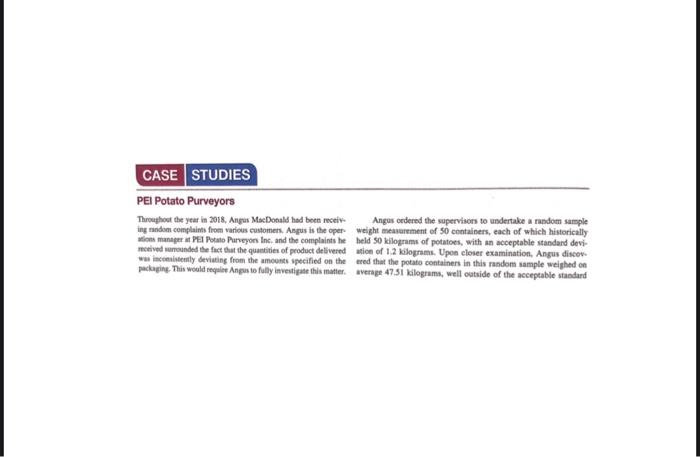 CASE STUDIES PEI Potato Purveyors Throughout the