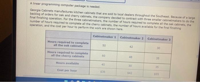 chapter 4 Q.4 A linear programming computer
